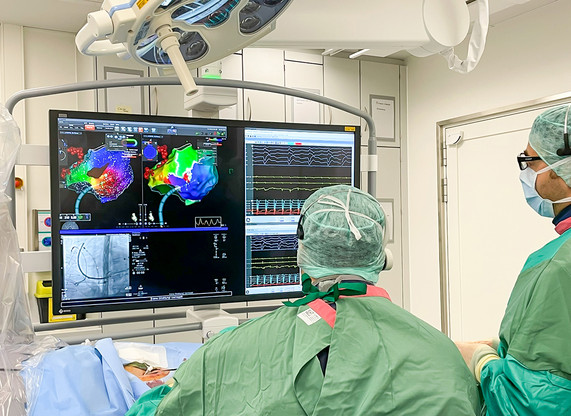 Link to Press Release regarding the subject "For the first time in Germany: Heart Center of the University Medical Center Göttingen uses new procedure for cardiac arrhythmias"